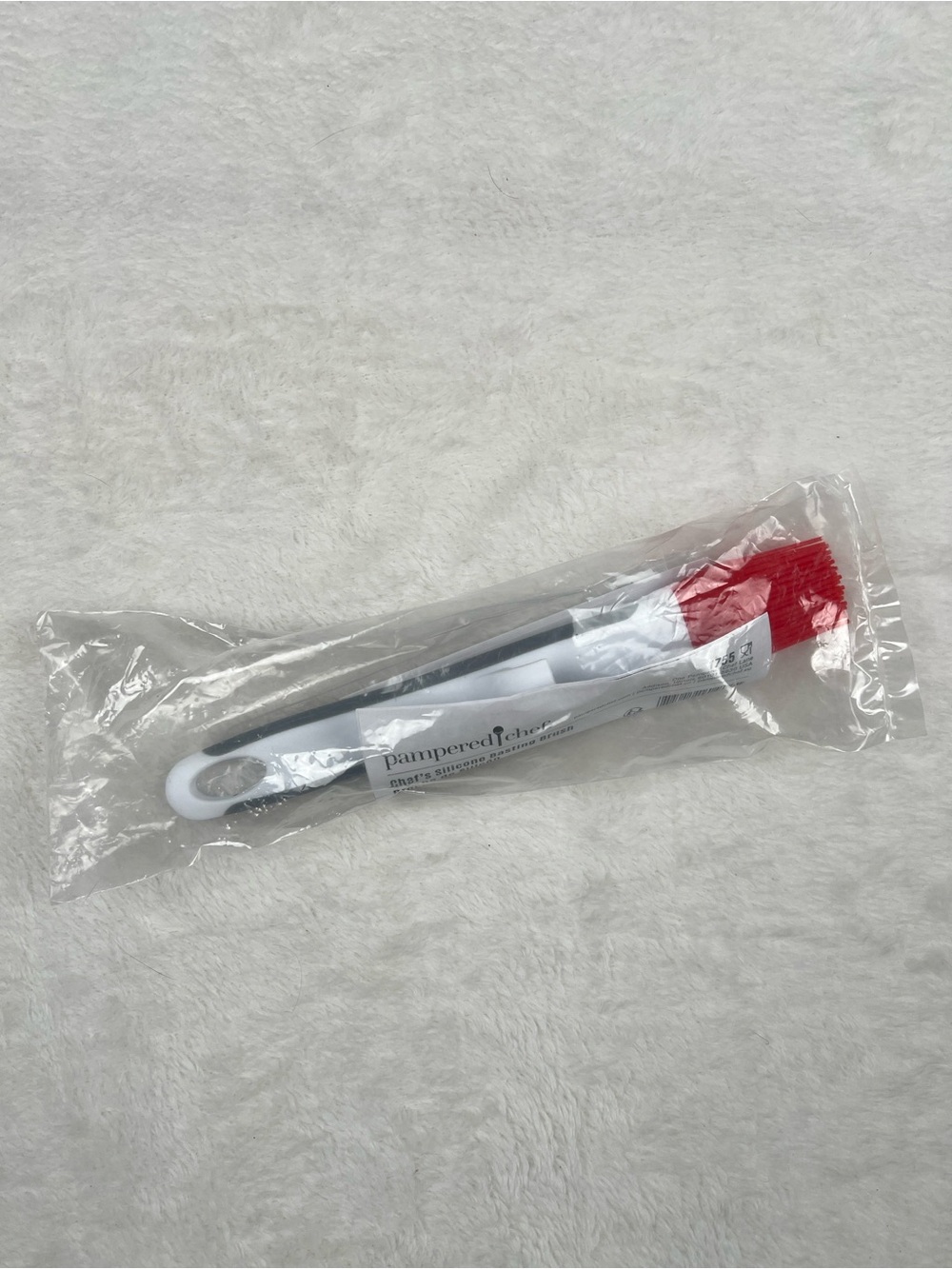 Pampered Chef Silicone Basting Brush Red Gray White Heat Resistant NEW
